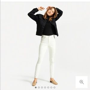 Everlane high rise skinny jeans in bone